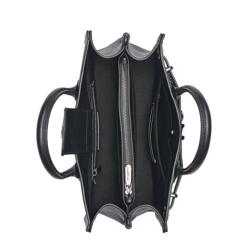 Karl Lagerfeld Paris Cerise Satchel In Black/gunmetal