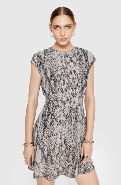 Rebecca Minkoff Gabby Cap Sleeve Minidress In Python Print