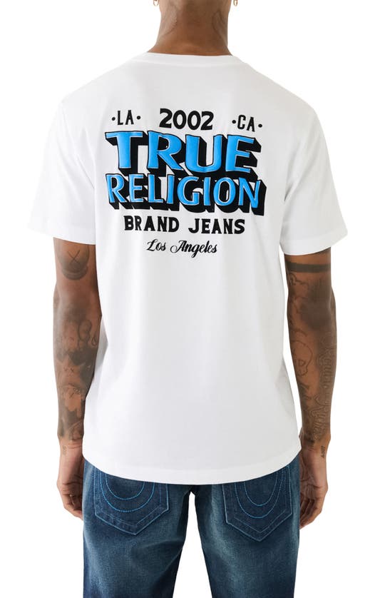 Shop True Religion Brand Jeans Station Cotton T-shirt In Optic White
