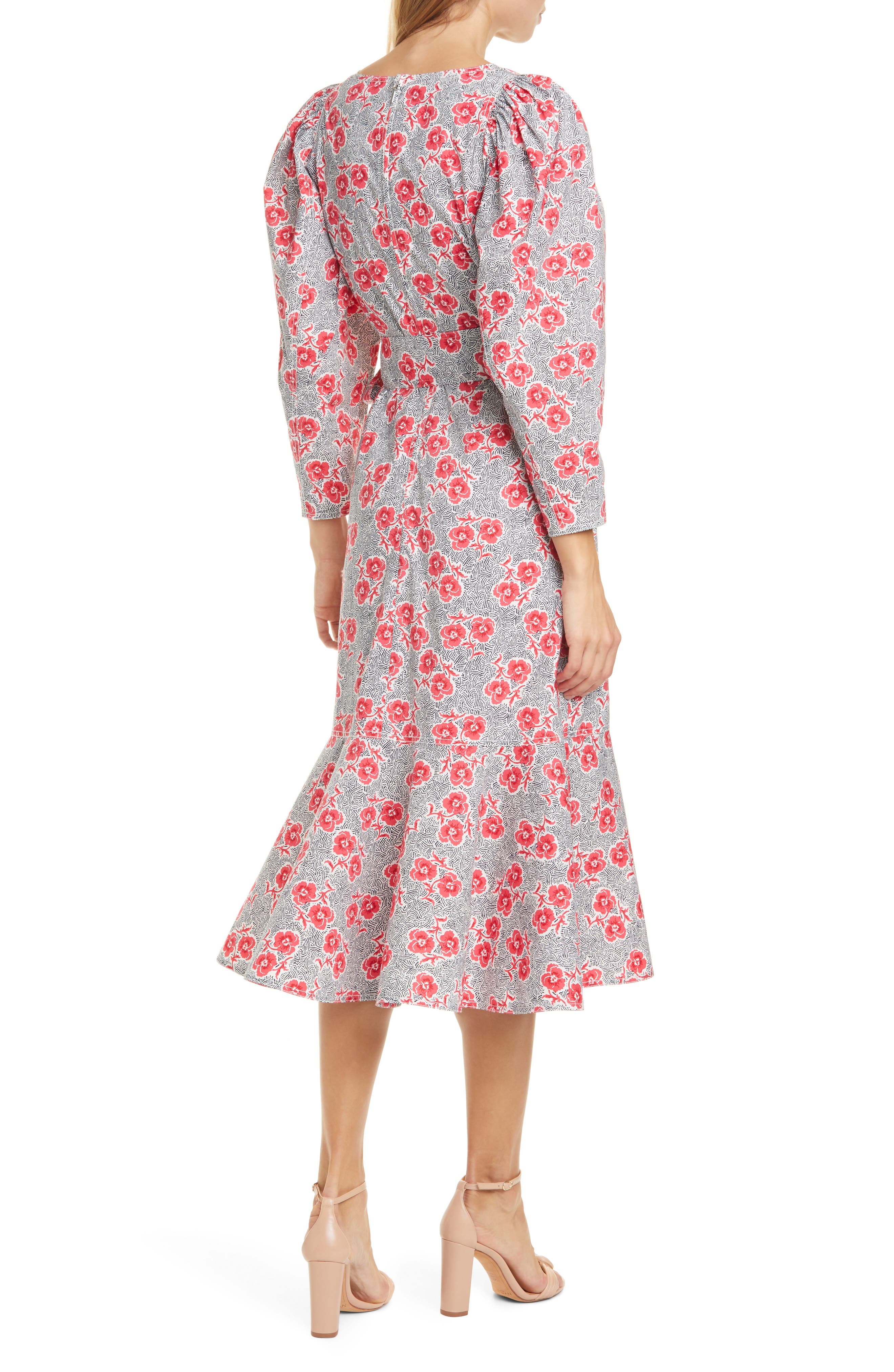 BATSHEVA + Laura Ashley Welsh ruffled floral-print cotton-poplin dress