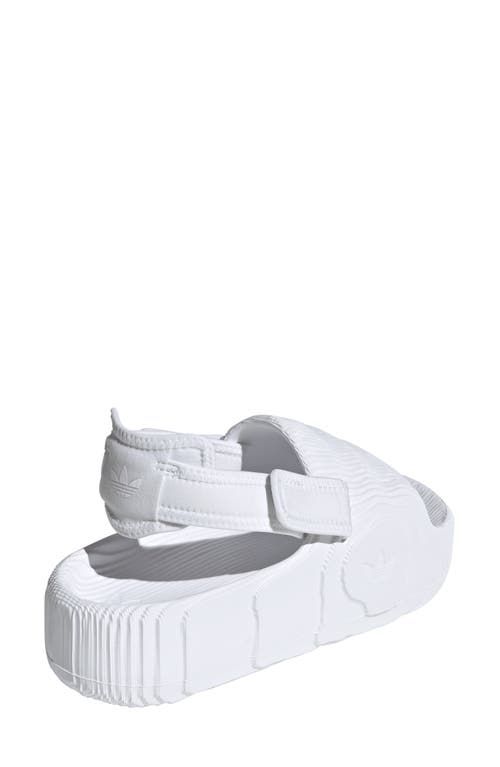 Shop Adidas Originals Adidas Adilette 22 Xlg Lifestyle Slingback Sandal In White/white/white