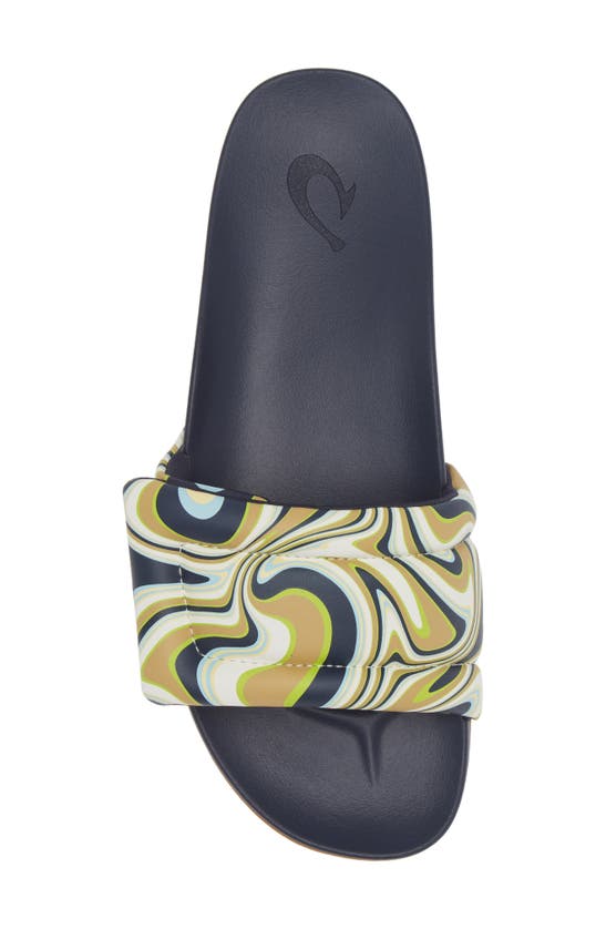 Shop Olukai Sunbeam Slide Sandal In Deepest Depths / Swirl