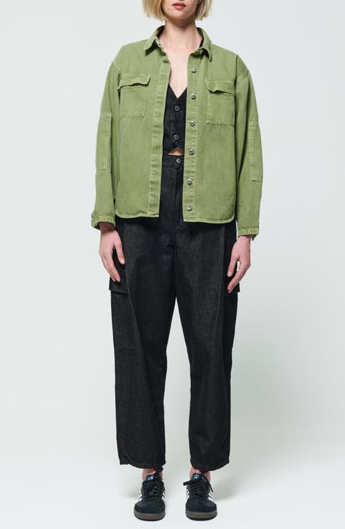 Shop Etica Ética Eaton Utility Shirt Jacket In Avocado