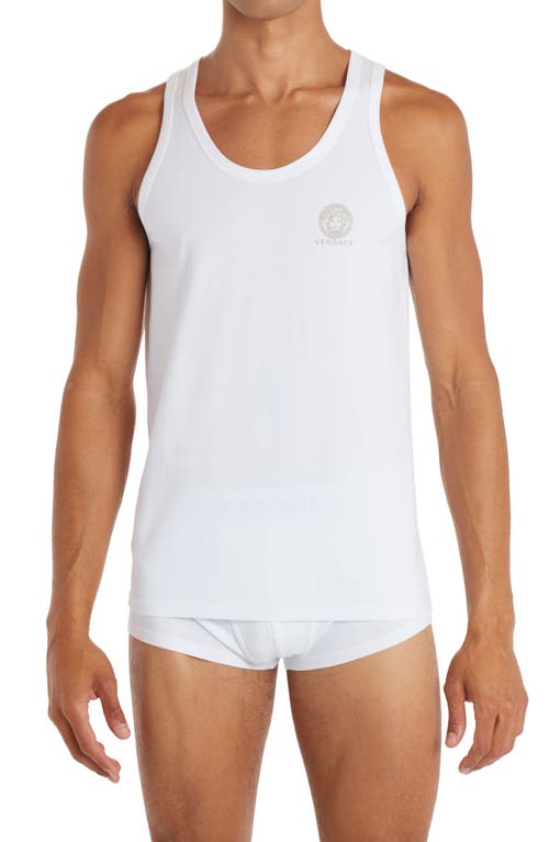 Versace Medusa Head Logo Tank White at Nordstrom,