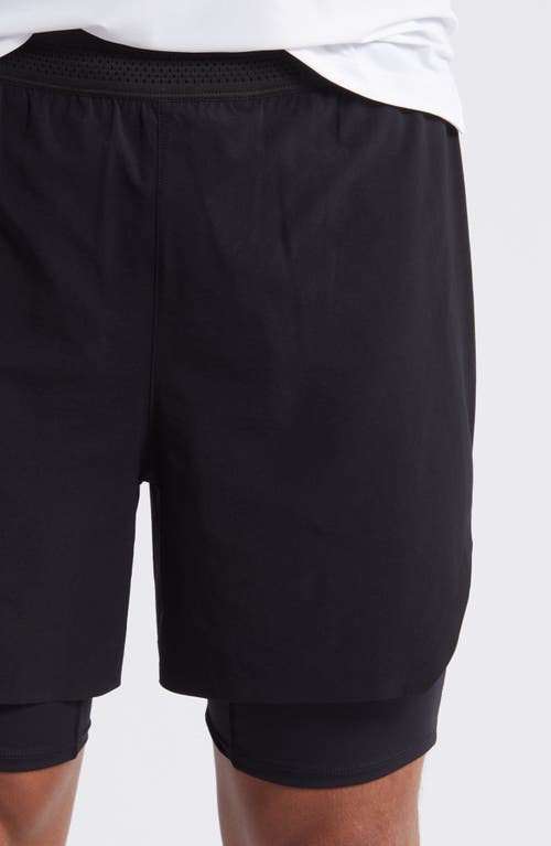 Shop Asrv Aerotex Hybrid Liner Shorts In Black/black