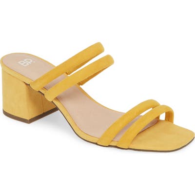 Bp. Lucia Block Heel Slide Sandal, Yellow