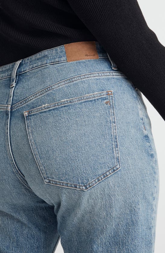 Shop Madewell The '90s Crease Edition Straight Jeans In Rondell Wash