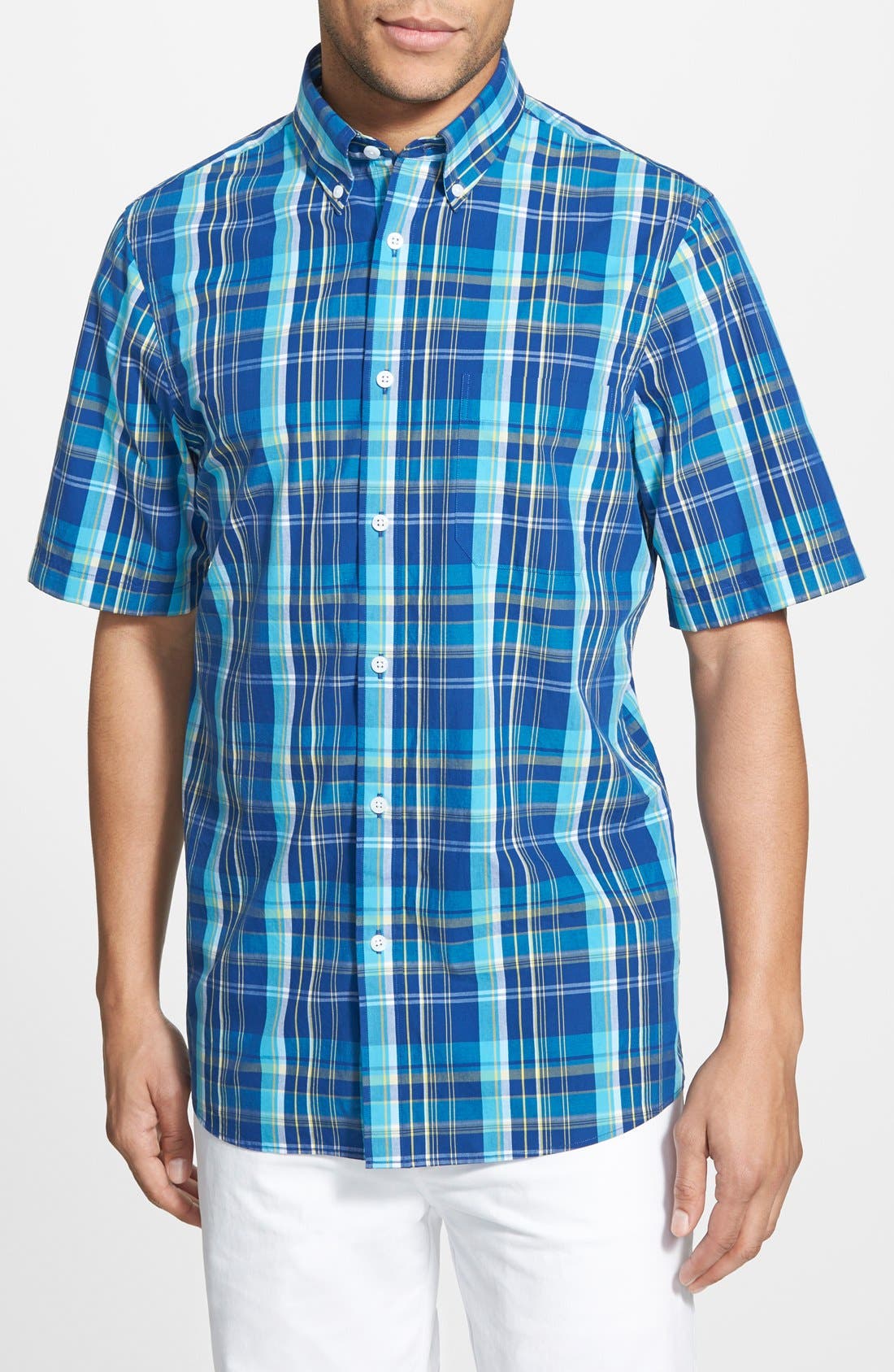 Nordstrom Regular Fit Short Sleeve Plaid Sport Shirt Nordstrom