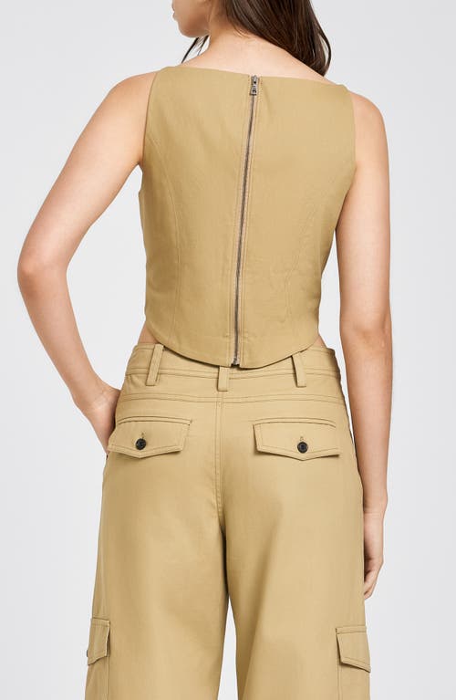 Shop Wayf Riley Crop Tank In Khaki