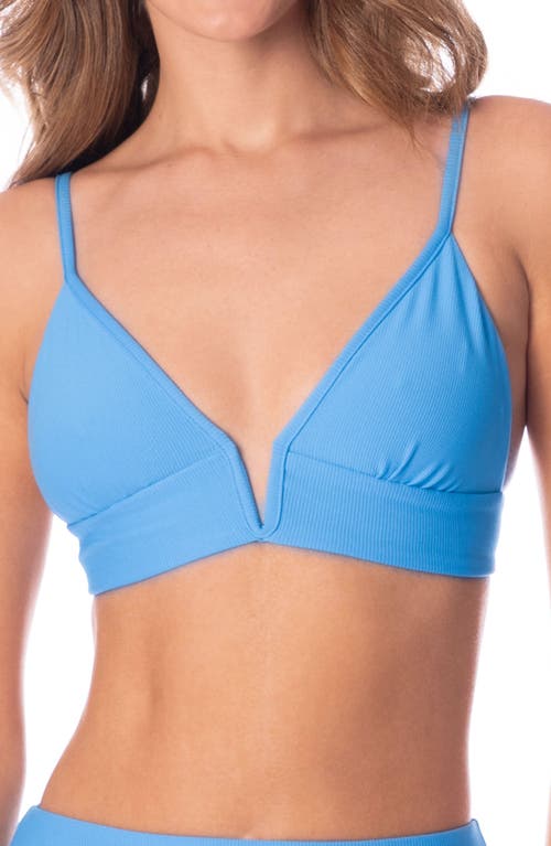 Shop Maaji Stone Blue Parade Reversible Bikini Top