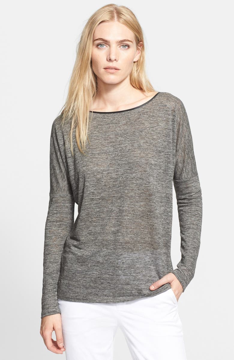 Vince Long Sleeve Drop Shoulder Tee with Piping | Nordstrom