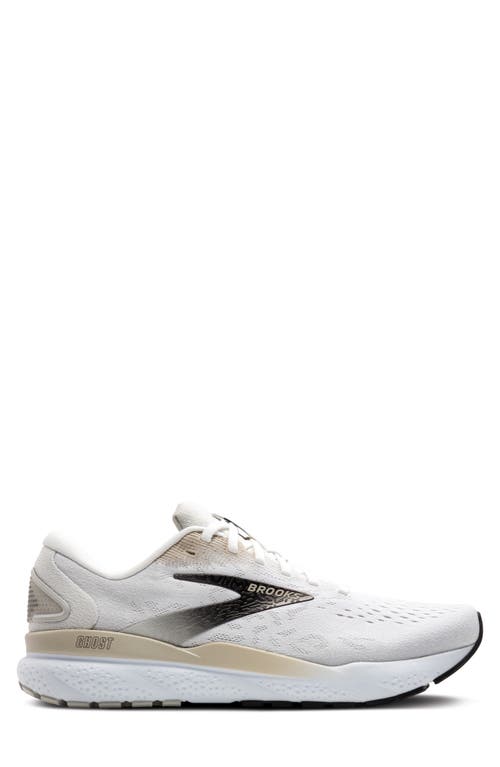 Shop Brooks Ghost 16 Running Shoe In White/cream/pink