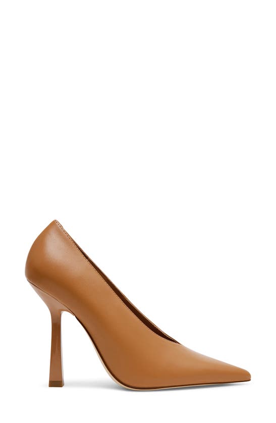 Shop Steve Madden Sedona Pointed Toe Pump In Tan Leather