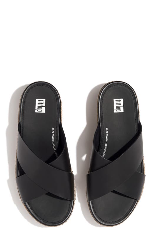 Shop Fitflop Eloise Platform Wedge Slide Sandal In Black