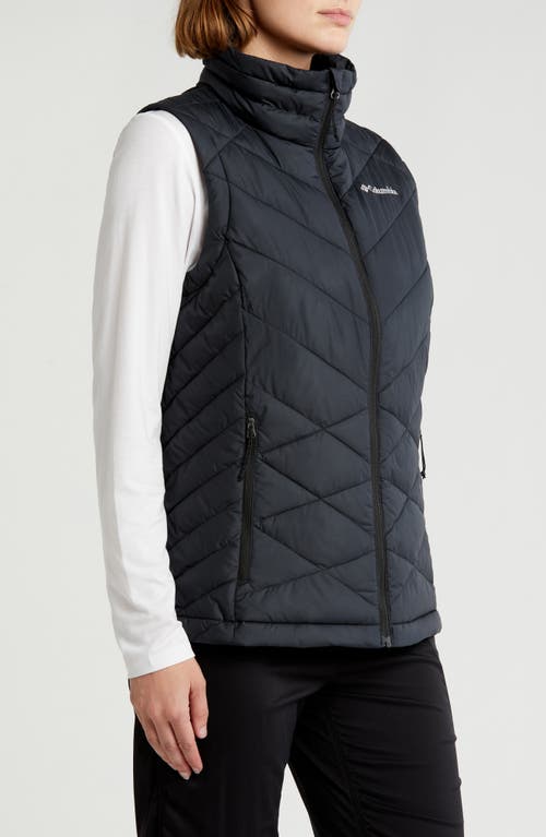 Shop Columbia Heavenly Ii Water Repellent Quilted Vest In Black