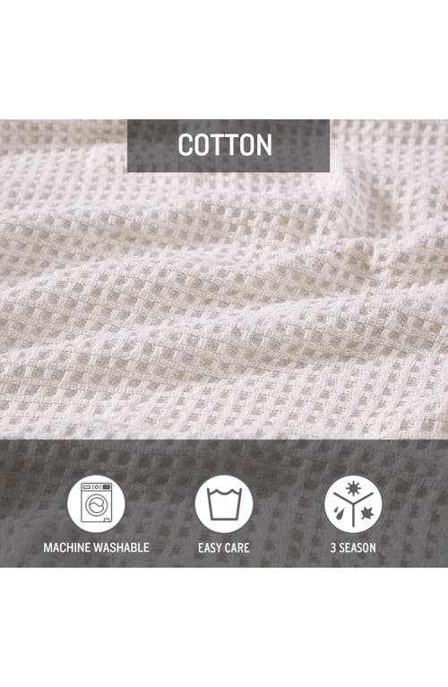Eddie Bauer Waffle Knit Throw Blanket In White