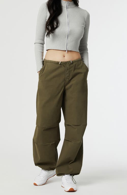 Mavi Jeans Hill Toggle Waist Wide Leg Cargo Pants In Khaki Move