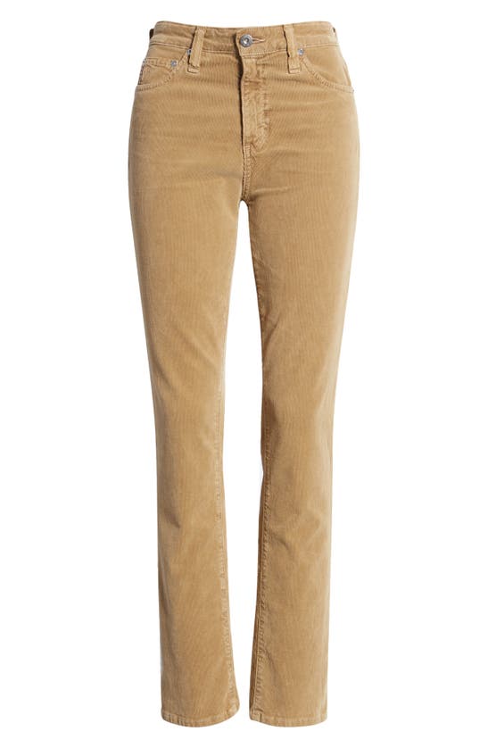 Ag Mari High Waist Slim Ankle Straight Leg Corduroy Pants In 1 Year Sulfur Vinte Khaki