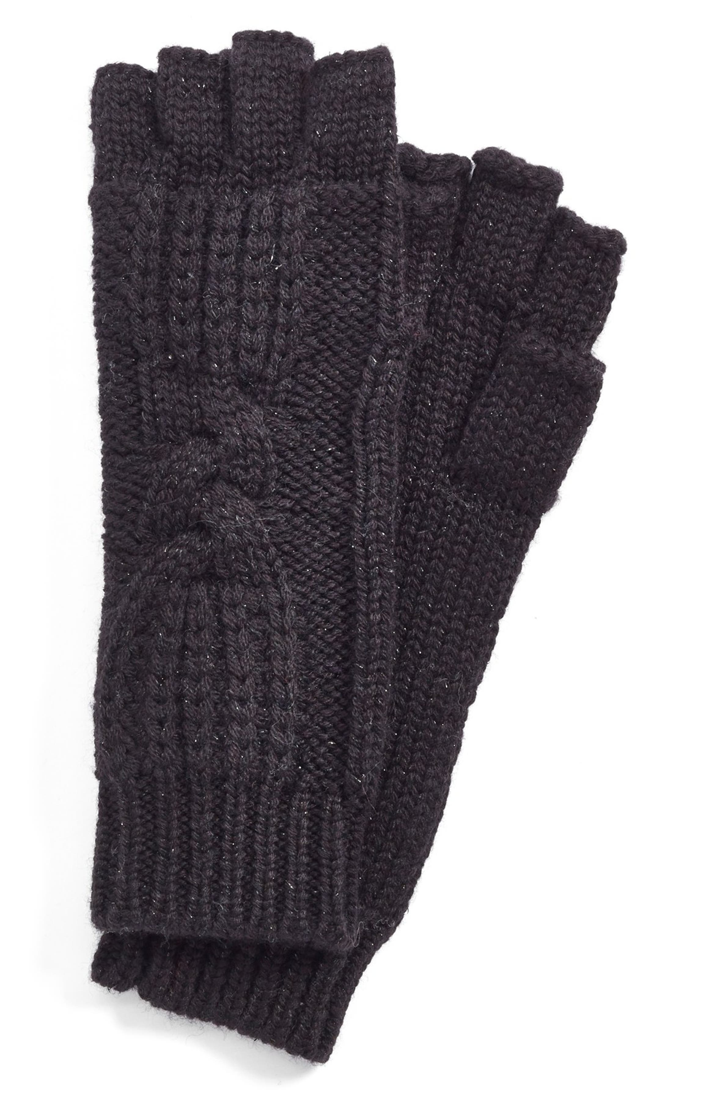 UGG® Australia 'Isla' Metallic Knit Fingerless Gloves | Nordstrom