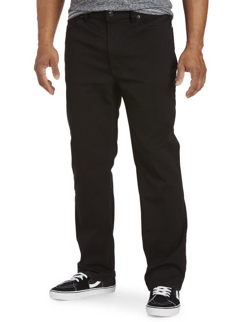 True Nation Black Athletic-fit Stretch Jeans In Black Eco