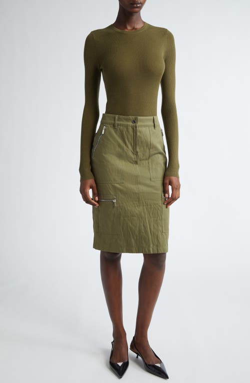 Shop Michael Kors Collection Cargo Pencil Skirt In Juniper