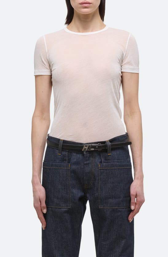 Shop Helmut Lang Zeroscape Mesh Cotton Jersey T-shirt In White