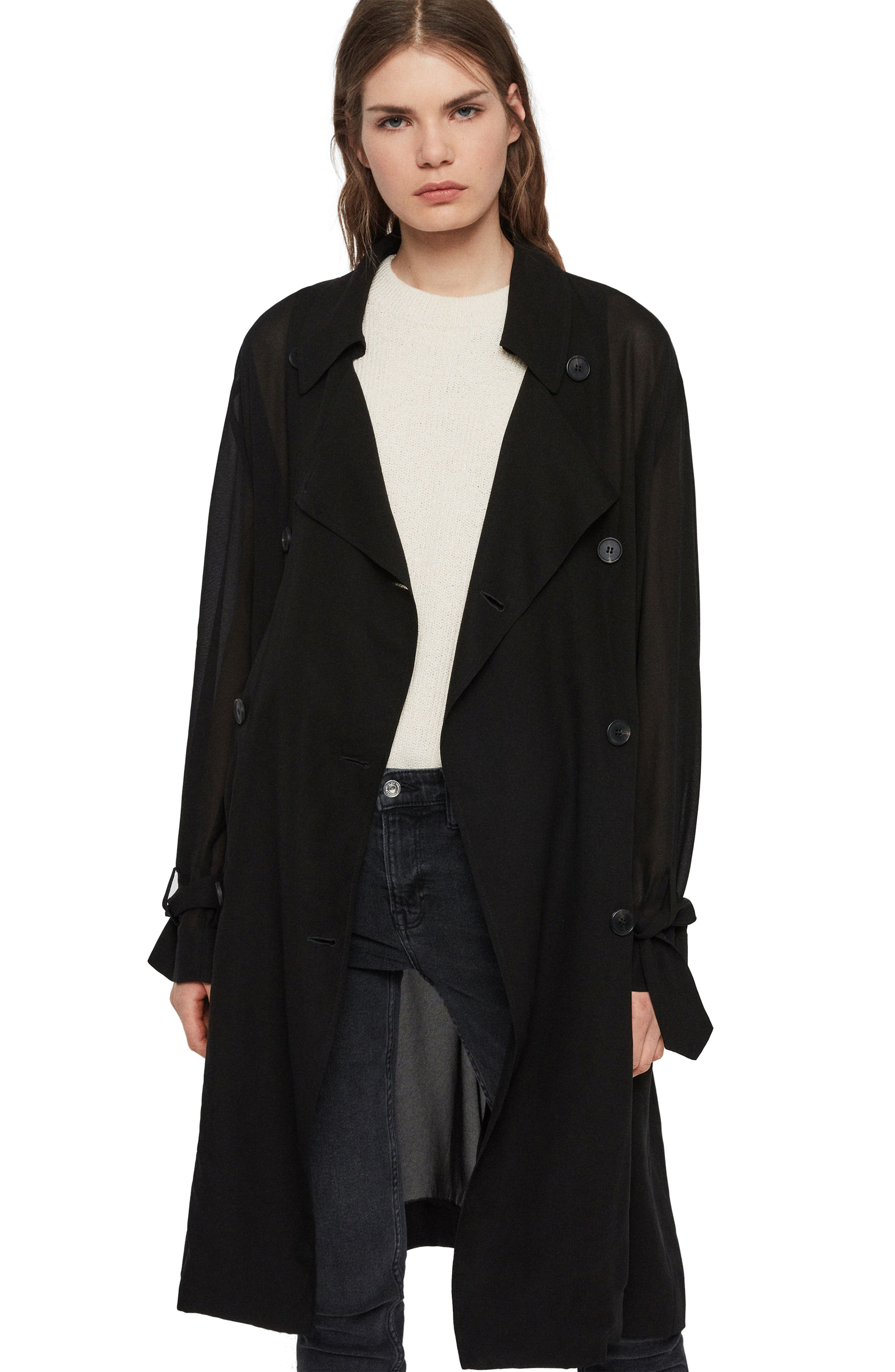 ALLSAINTS | Bria Double Breasted Trench Coat | Nordstrom Rack