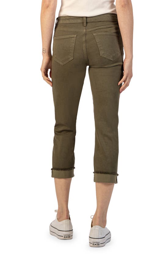 Shop Kut From The Kloth Amy Fray Hem Crop Skinny Jeans In Tree