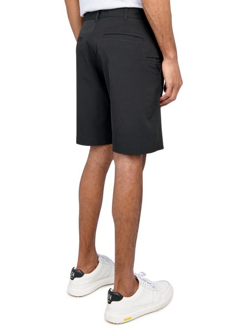 CONSTRUCT CONSTRUCT REGULAR FIT SOLID RECYCLED PERFORMANCE FLAT FRONT GOLF SHORTS 