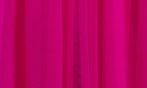 Ghrail Brianna Tie Shoulder Mesh Gown In Magenta