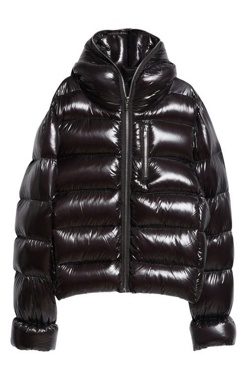 Shop Rick Owens Hooded Down Puffer Jacket In Black