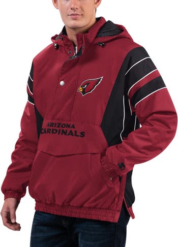 Men's Starter Red St. Louis Cardinals Force Play II Half-Zip Hooded Jacket