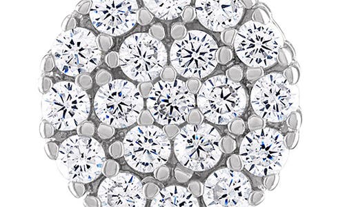 Fzn Sterling Silver Cz Pavé Stud Earrings In White