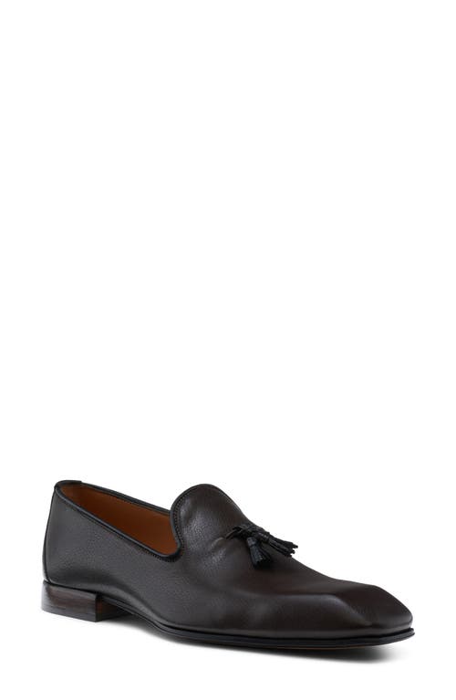 TOM FORD Nicholas Tassel Smoking Slipper in Dark Ebony at Nordstrom, Size 8.5