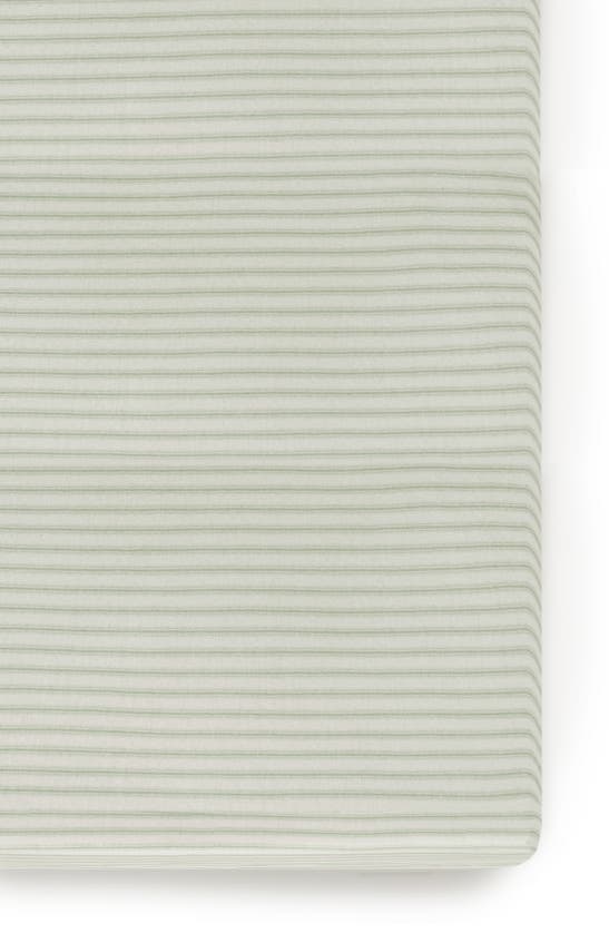 Shop Oilo Print Orgainc Cotton Muslin Crib Sheet In Sea Moss