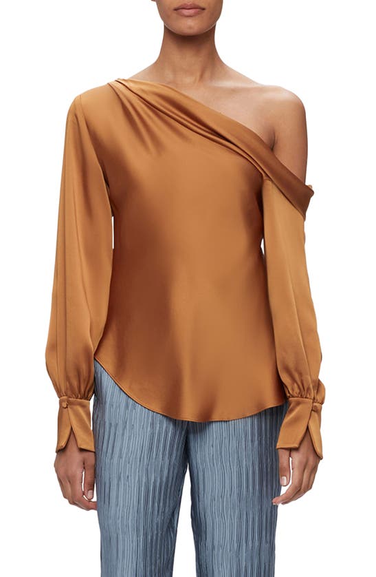 JONATHAN SIMKHAI SIMKHAI ALICE CLASSIC ONE-SHOULDER BLOUSE