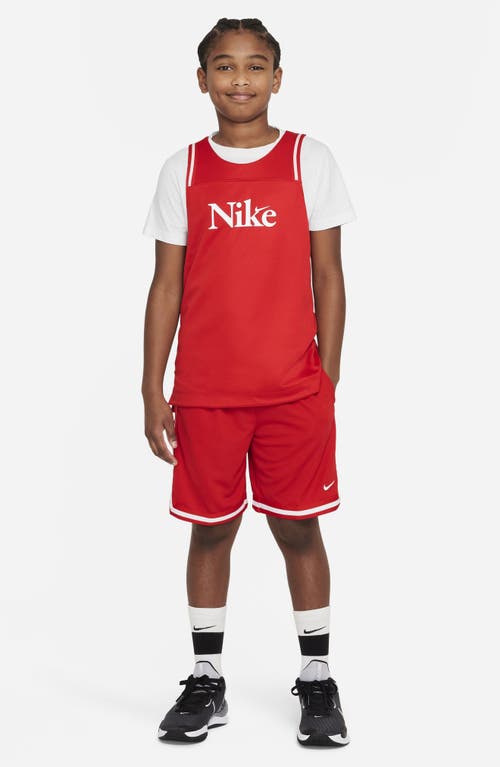 Shop Nike Kids' Dri-fit Dna Athletic Shorts In University Red/white