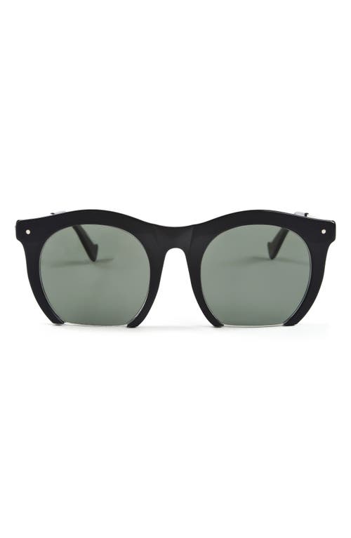 Foundry 51mm Round Sunglasses in Black/Grey