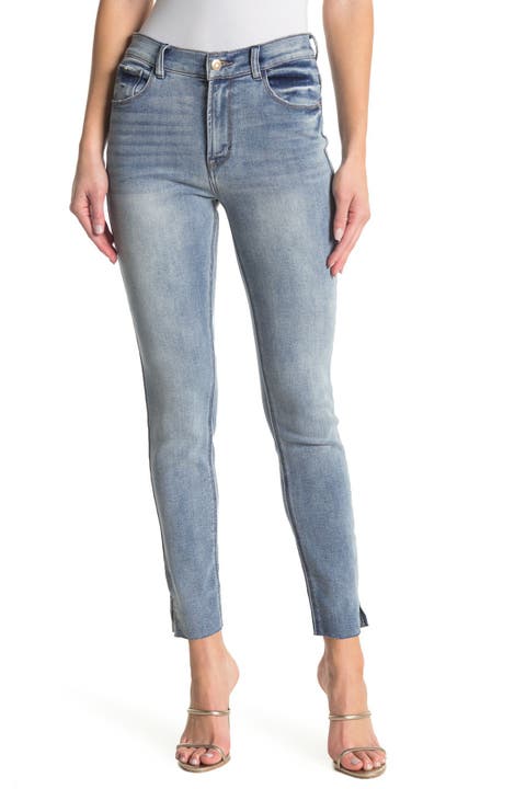 Kensie Jeans Mid-rise jeans, Mint green color, Real