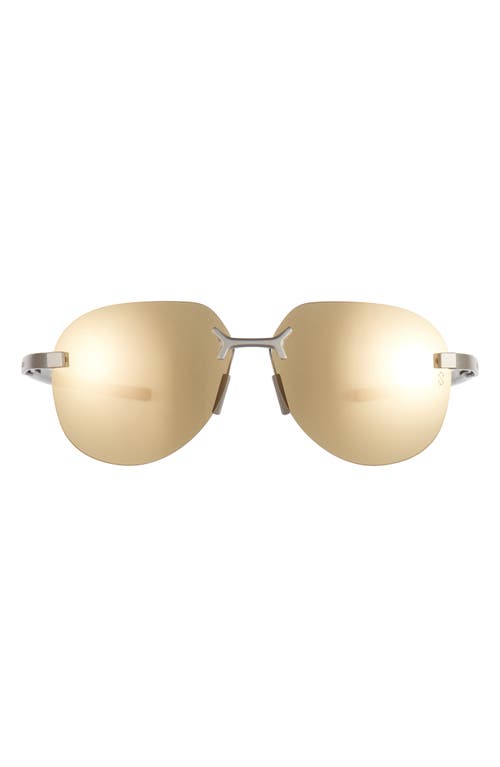 Flex 59mm Pilot Sport Sunglasses in Matte Light Brown Polarized