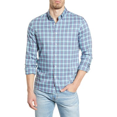 Faherty Movement Plaid Button-Up Shirt, Blue