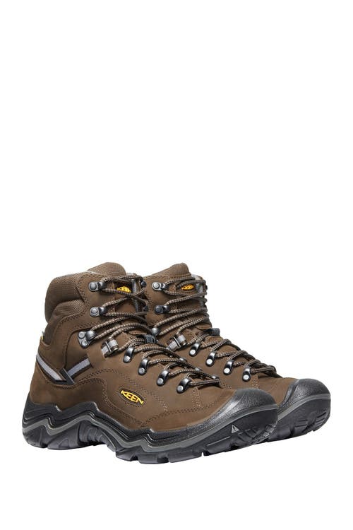KEEN Duran II Waterproof Leather Mid Hiking Boot in Cascade Brown/gargoyle at Nordstrom, Size 10