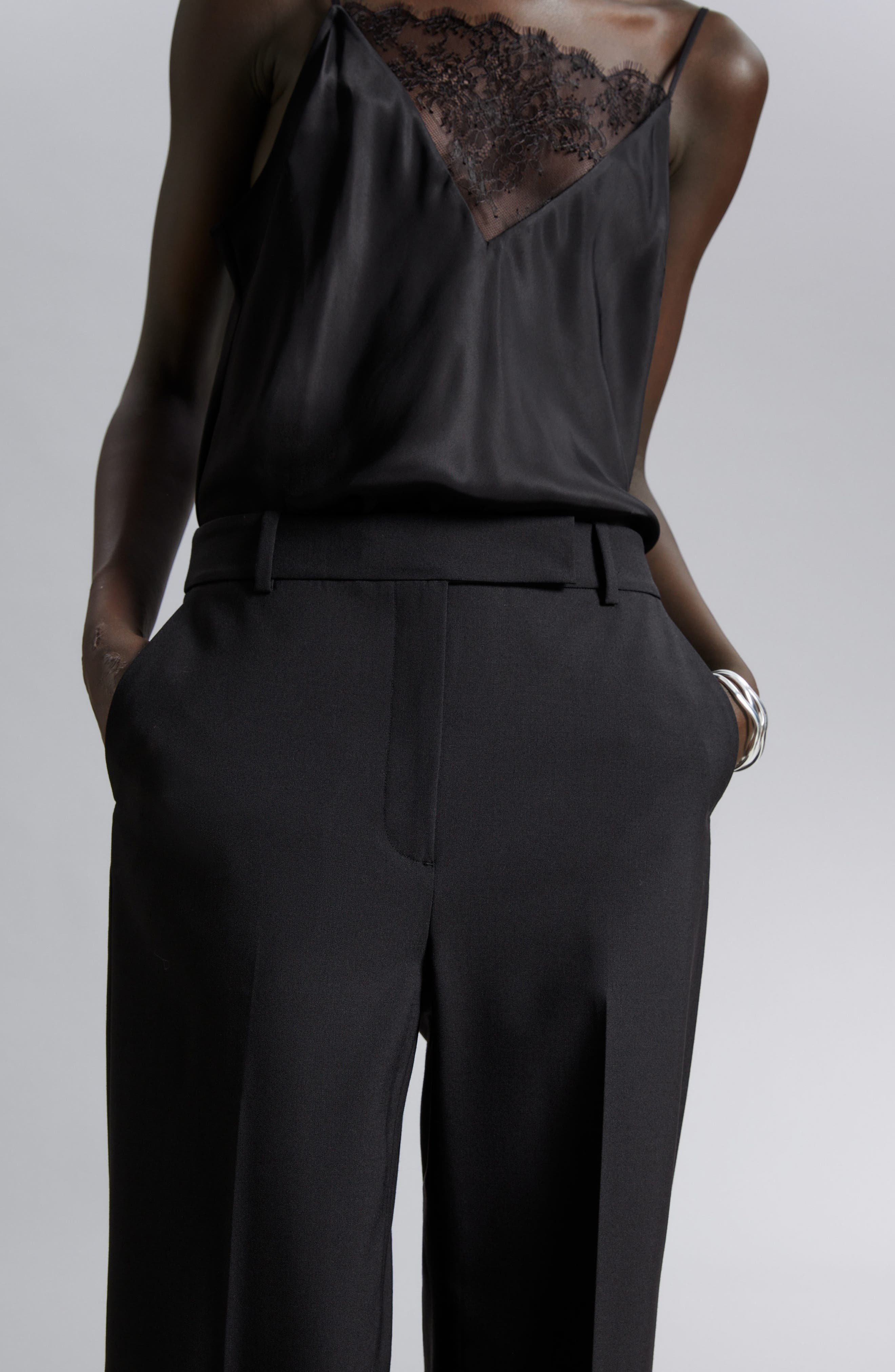  Other Stories High Waist Wide Leg Trousers in Black