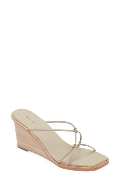 Kaanas Azuma Strappy Wedge Sandal in Taupe