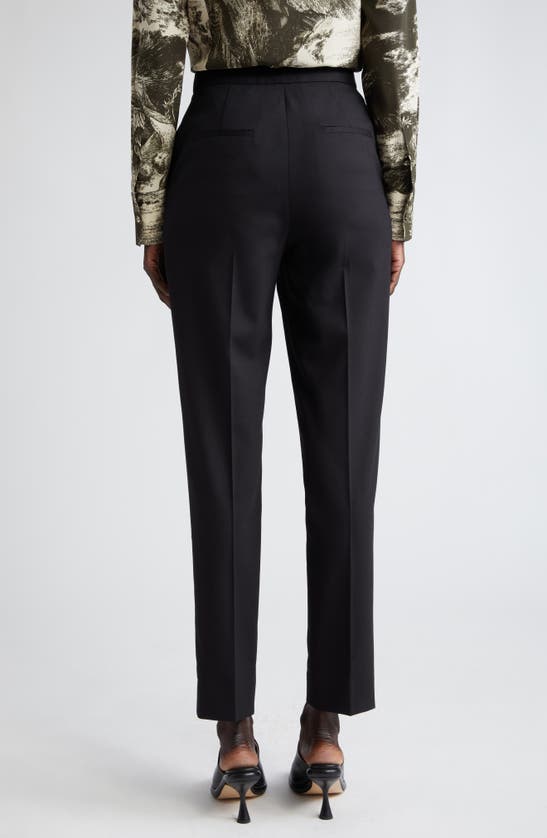 Shop Jason Wu Collection High Waist Pintuck Virgin Wool Blend Pants In Black