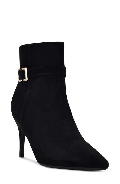 Dian Pointed Toe Bootie in Black Suede