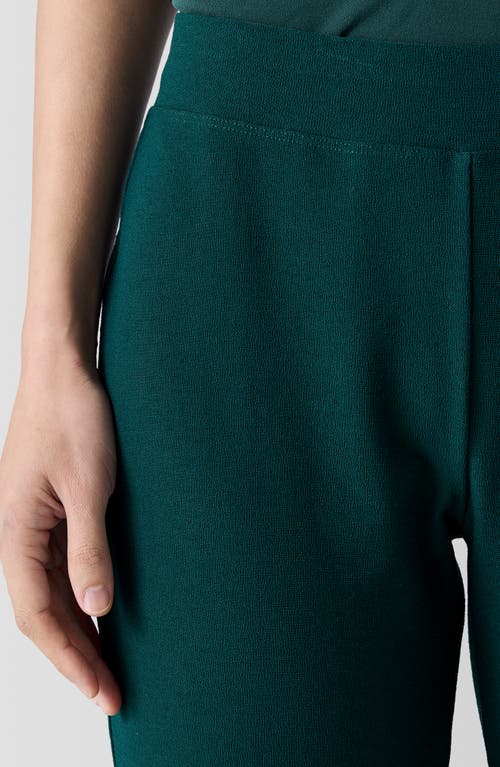 Eileen Fisher Slim Ankle Stretch Crepe Pants In Fir