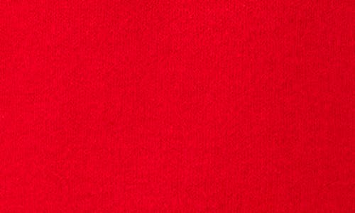 Cece Embellished Velvet Bow Short Sleeve Sweater In Bright Cherry