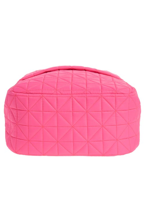 Shop Veecollective Vee Water Repellent Quilted Nylon Backpack In Neon Pink