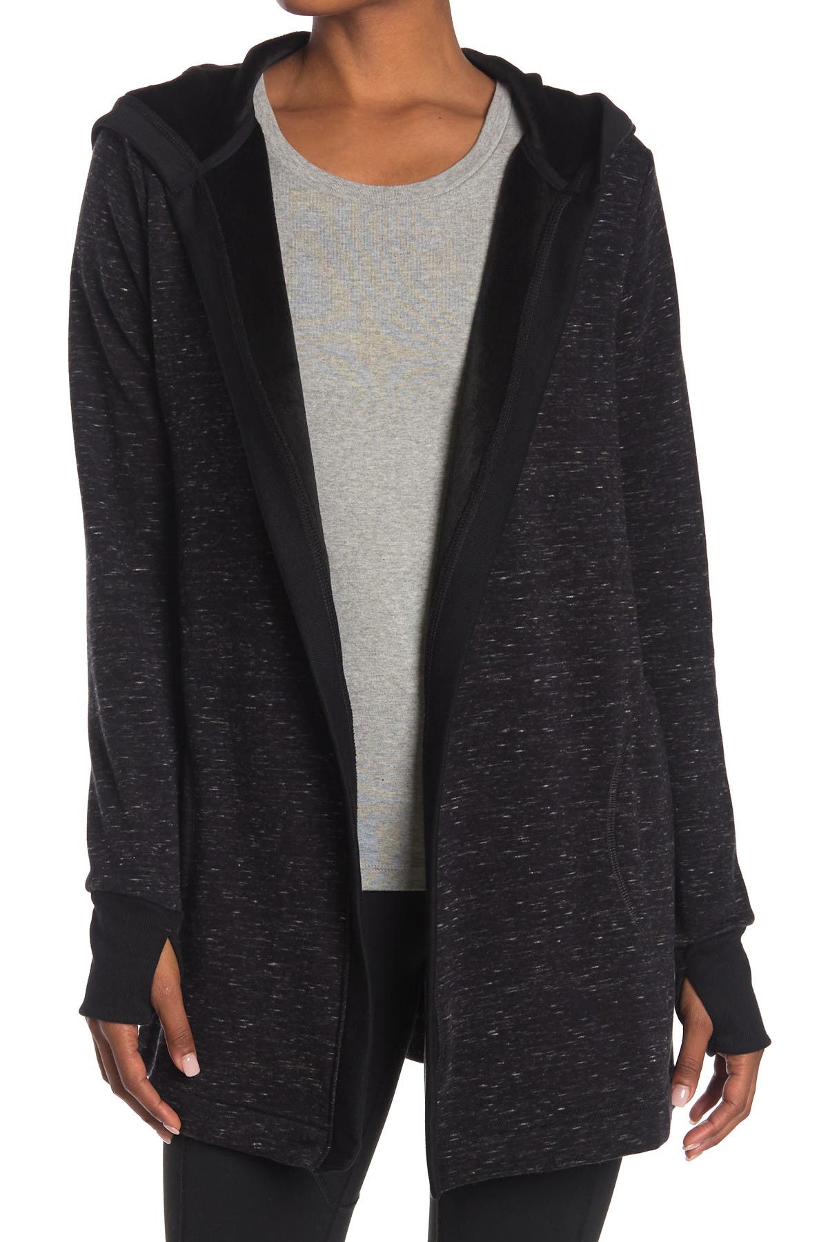 open front fleece cardigan